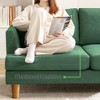 Gericco 65" Deep Seat Loveseat Sofa, Mid Century Modern Couches for Living Room, Small Couches for Small Spaces Couches with Wooden Legs - 4 of 4