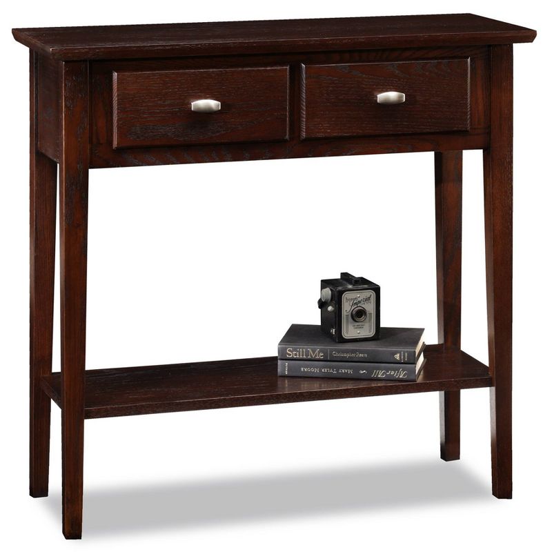 Favorite Finds Hall Console/Sofa Table Chocolate Oak Finish - Leick Home, 1 of 8