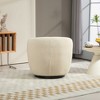 LOVMOR Upholstered Swivel Barrel Armchair with Storage Modern Living Room Side Chair for Bedroom/Office/Reading Spaces - 3 of 4