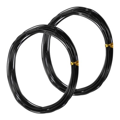 Unique Bargains Aluminum Flexible Anti-rust Bonsai Training Wire 2 Rolls