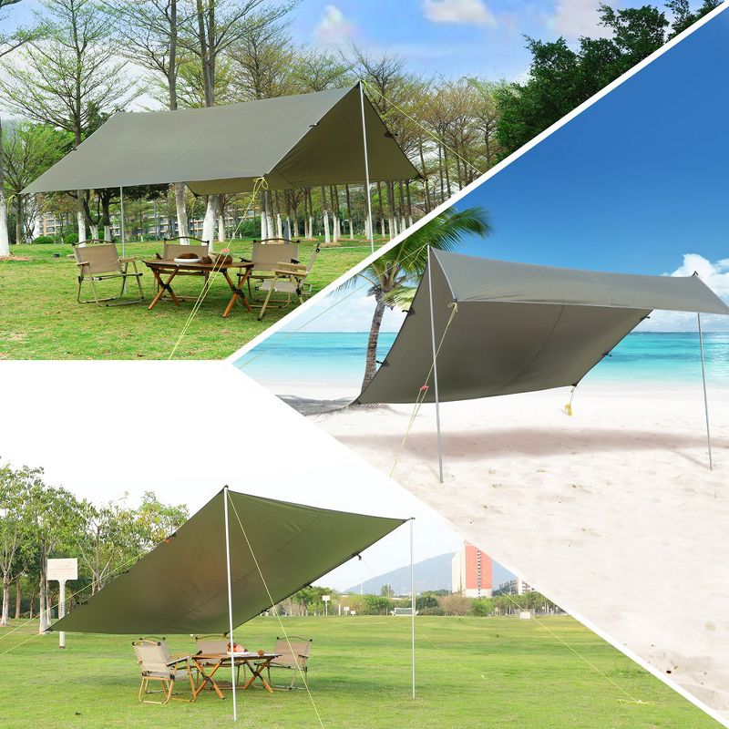 Whizmax Beach Tent Sun Shelter Waterproof, UV Resistant Beach Tent Sun Shade with Large Shading Area, Portable, Easy to Install,Green, 2 of 8
