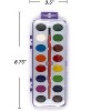 Emraw Assorted 16 Ct Color Washable Paint Easy Take-Off Semi Moist Watercolors with Brush Art Craft Tool - for School & Home (Pack of 2) - 2 of 4