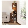 6 Tier Corner Bookshelf Office Display Cubby Industrial Corner Storage Cabinet Rack with USB Charging Station & Power Outlets Charging Station - 3 of 4