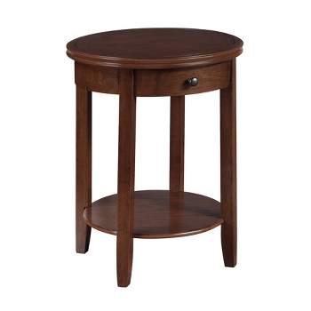 American Heritage Baldwin 1 Drawer End Table with Shelf Espresso - Breighton Home