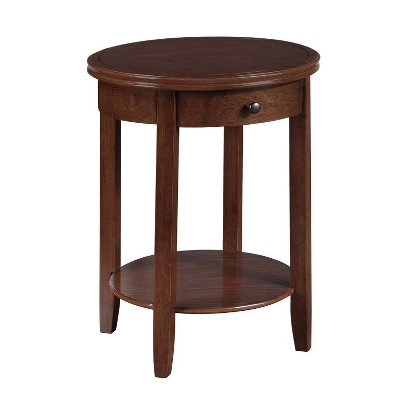 American Heritage Baldwin 1 Drawer End Table with Shelf Espresso - Breighton Home, 1 of 6