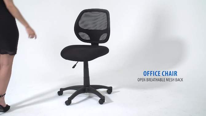 Commercial Grade Mesh Task Chair Black - Boss Office Products, 2 of 8, play video