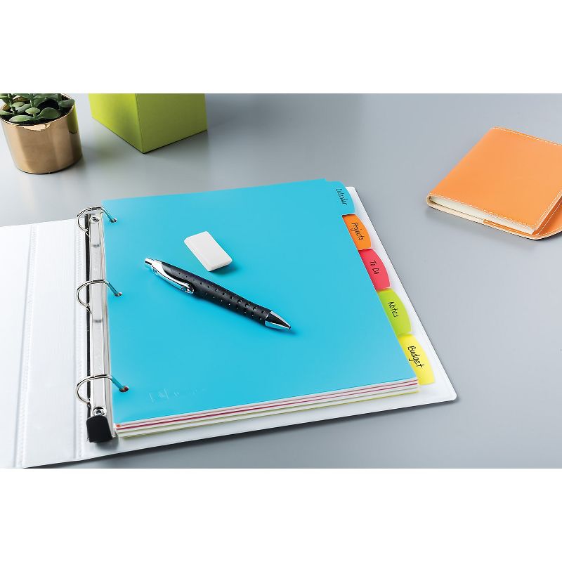 Avery Big Tab Write & Erase Plastic Dividers 5-Tab Assorted Colors (16129) 2609669, 5 of 9