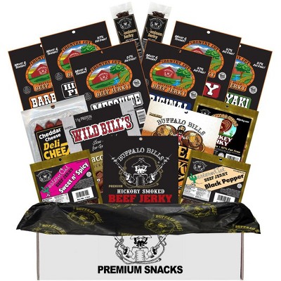Buffalo Bills Low Carb Jerky & More Gift Box (15 meat snacks with 2 grams of carbs or less)