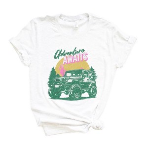 Simply Sage Market Women's Adventure Awaits Jeep Short Sleeve Graphic Tee - 1 of 3
