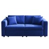 Buenhomino Modern DIY Sectional Sofa, Modular Sectional Couches for Living Room，Dark Blue Velvet - 3 of 4
