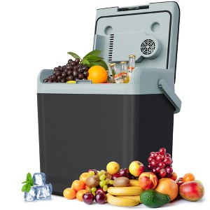 Heynemo Electric Cooler & Warmer with Handle, 25QT Portable Thermoelectric Car Refrigerator, Dual Cooling & Heating 12V Mini Fridge with Wind-Cooling - 1 of 4