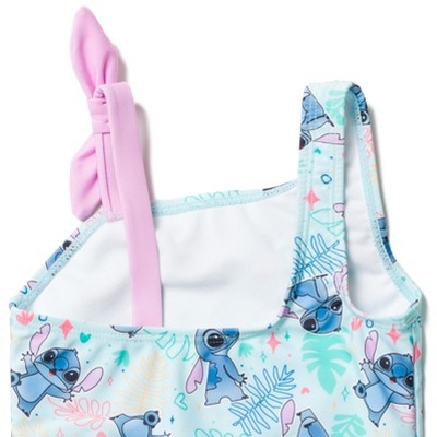 Disney Lilo & Stitch Little Girls One Piece Bathing Suit Floral Blue 7-8 — фото 5