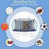 BestParts 12FT Round Trampoline with Ladder, Enclosure Net & Toss Target Game – Blue Steel Frame - 3 of 4