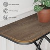 Bekrvio Industrial Console Table 47.4" Rustic Entryway Table with Black Metal Frame - 3 of 4