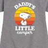 - Peanuts - Daddy Little Camper Graphic Short Sleeve Fleece Dress - 2 of 4