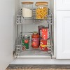 Glidez Multipurpose Chrome-Plated Steel Pull-Out/Slide-Out Storage Organizer for Under Cabinet Use - 2-Tier Design - Chrome - 2 of 4