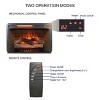 26-Inch Infrared Heater Electric Fireplace Insert with Wood Log and Side Glass - 2 of 4