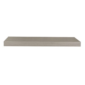 24" Floating Shelf Wall Mounted Hidden Brackets Gray Wash - Inplace - 1 of 3