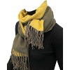 Wrapables Soft Cashmere Feeling Scarf, Large Two-Tone Winter Scarf Wrap Shawl, Camo Green / Mustard - 4 of 4