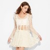 Women's Long Sleeve Flyaway Top - Wild Fable™ Off-White - 2 of 3