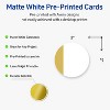 Avery® Cards, 2" Diameter, Dipped Gold Edge, Matte White, 120ct - 2 of 4