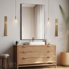 2 Pieces 36 In.H X 24 In.W Gold Aluminum Alloy Fine Edged Rectangular Hanging Mirror Frame Wall Mirror - 2 of 4