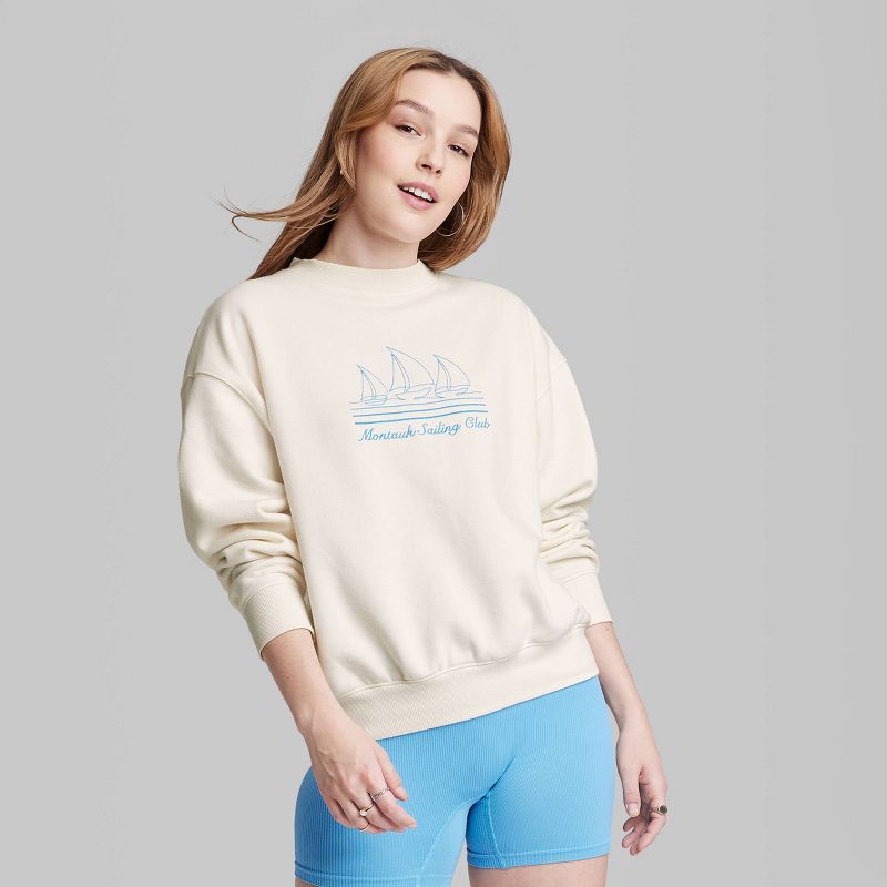 Women's Oversized Sweatshirt - Wild Fable™, 3 of 11