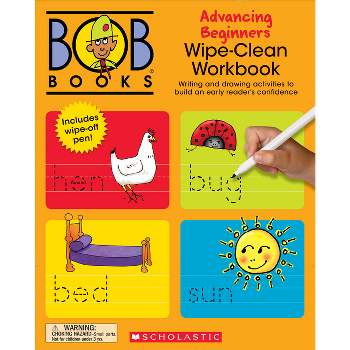 Bob Books - Wipe-Clean Workbook: Advancing Beginners Phonics, Ages 4 and Up, Kindergarten (Stage 2: Emerging Reader) - by  Lynn Maslen Kertell