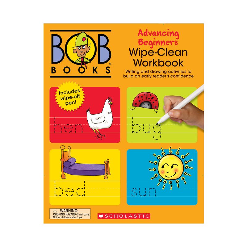 Bob Books - Wipe-Clean Workbook: Advancing Beginners Phonics, Ages 4 and Up, Kindergarten (Stage 2: Emerging Reader) - by  Lynn Maslen Kertell, 1 of 2