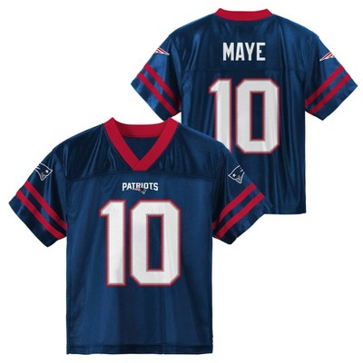 NFL New England Patriots Toddler Boys' Drake Maye Short Sleeve Jersey