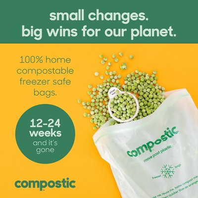 Compostic 100% Compostable Freezer Gallon Bags - 30ct