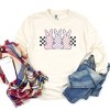 Simply Sage Market Women's Checkered Triple Bunnies Long Sleeve Garment Dyed Tee - 2 of 2