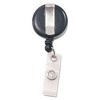 Advantus Deluxe Retractable ID Reel with Badge Holder, 24" Extension, Black, 12/Box - 2 of 3