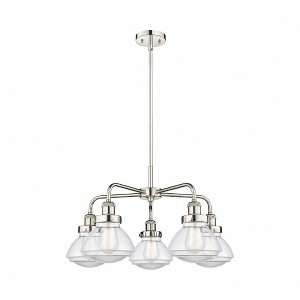 Olean - 5 Light Stem Hung Chandelier In Art Deco Style-13.5 Inches Tall and 24.5 Inches Wide - 1 of 1