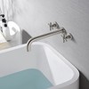 Sumerain Tub Faucet Brushed Nickel Wall Mount Tub Filler High Flow Bathtub Faucet, Extra Long Spout - 3 of 4