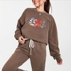 Simply Sage Market Coquette Ship Anchor Lightweight Garment Dyed Sweatshirt - S - Espresso - 2 of 4
