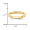 Black Bow Jewelry 2mm to 6mm 14K Yellow Gold Half Round Standard Fit Band - 4 of 4