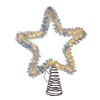 Kurt Adler 12.2-Inch Tinsel Star Tree Topper with Warm White LED Lights - 4 of 4