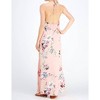 Women's Floral Halter Maxi Dress - entro - 3 of 4