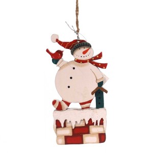 Ganz 5.5 Inch Wood Ornaments Christmas Wooden Ornament Flat Tree Ornaments - 1 of 2