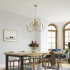 Modern 12-Light Brushed Nickel Chandelier, Tiered Metal Pendant Fixture for Dining Room or Foyer - 4 of 4