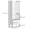 AZL1 Life Concept Decorative Bookshelf Four Tier Kids Bookcase Children Book Display Toy Storage Organizer, White, 18.5"*11.81"*51.18" - 3 of 4