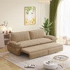 73.2'' Velvet 3-in-1 Convertible Sleeper Sofa Bed with Pull-Out Frame, Removable Cushions and Space-Saving Design - 2 of 4
