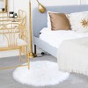 PiccoCasa Office Home Bedroom Faux Sheepskin Puffy Plush Area Soft Warm Floor Mat 1 Pc - 2 of 4