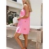 Nmoder Women Slip Dress, Spaghetti Straps Backless Graphic Print A-Line Dress Summer Mini Dress - 4 of 4