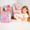 Pucci Pups Pink & Black Spot Print Glam Bag with Maltese Stuffed Animal - 3 of 4