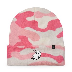 Dalix Heartly Ghost Embroidered Beanie Hat Knit Cap Cold Weather Womens - 1 of 4