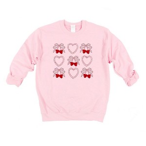 Simply Sage Market Women's Graphic Sweatshirt Ruffle Heart Coquette Chart - 1 of 3