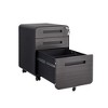 3 Drawer Mobile File Cabinet With Lock, Metal Under Desk Rolling Filing Cabinets, Fully Assembled 5-wheel Office Cabinet For Home Office Letter/A4 - 3 of 4
