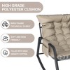 Gulches Off White AllSeason Rocking Chair, Metal Frame Lounge Recliner with Cushions, Armrests & Storage, Ergonomic Design for Indoor/Outdoor Use - 3 of 4